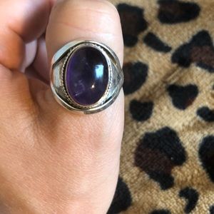 Sterling silver amethyst ring